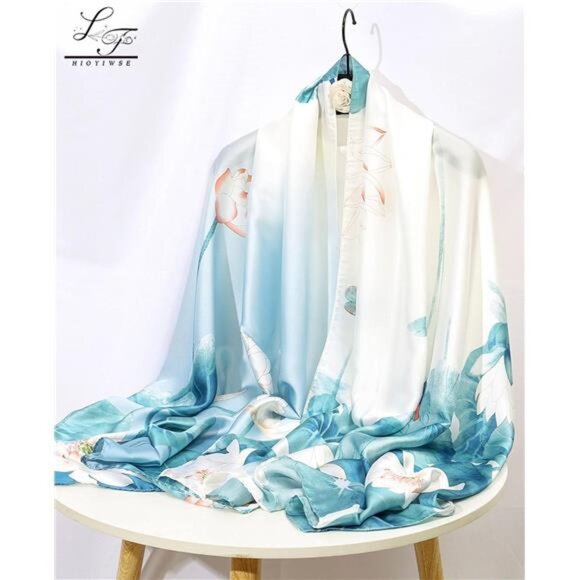 Shawl Scarf For Women E29-lotus Leaf(70.8"x35.4") - Picture 6 of 6